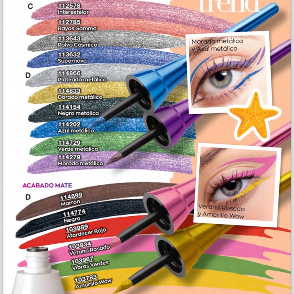 Avon Color Trend Liquid Eyeliner Atardacer Rojo - Picture 2 of 5